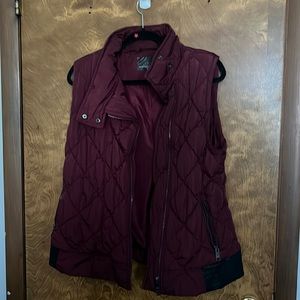 Marc New York burgundy with black trim vest. Size XL